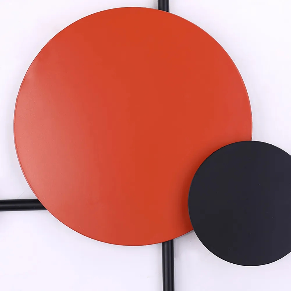 HMR - Geometric Round Wall Hanging Metal Art in Multicolor