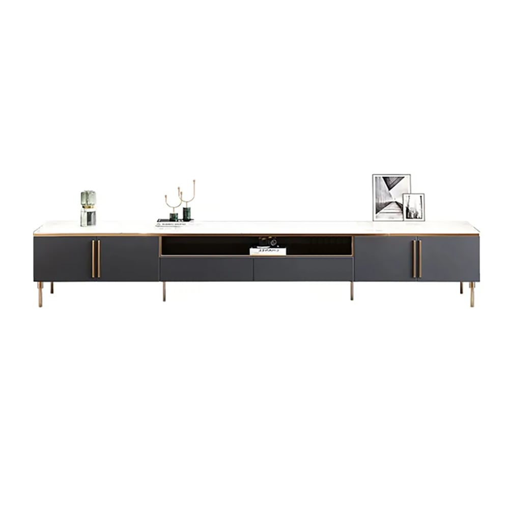 HMR - Mirian TV Stand 4-Door 1 Drawer Media Console in White
