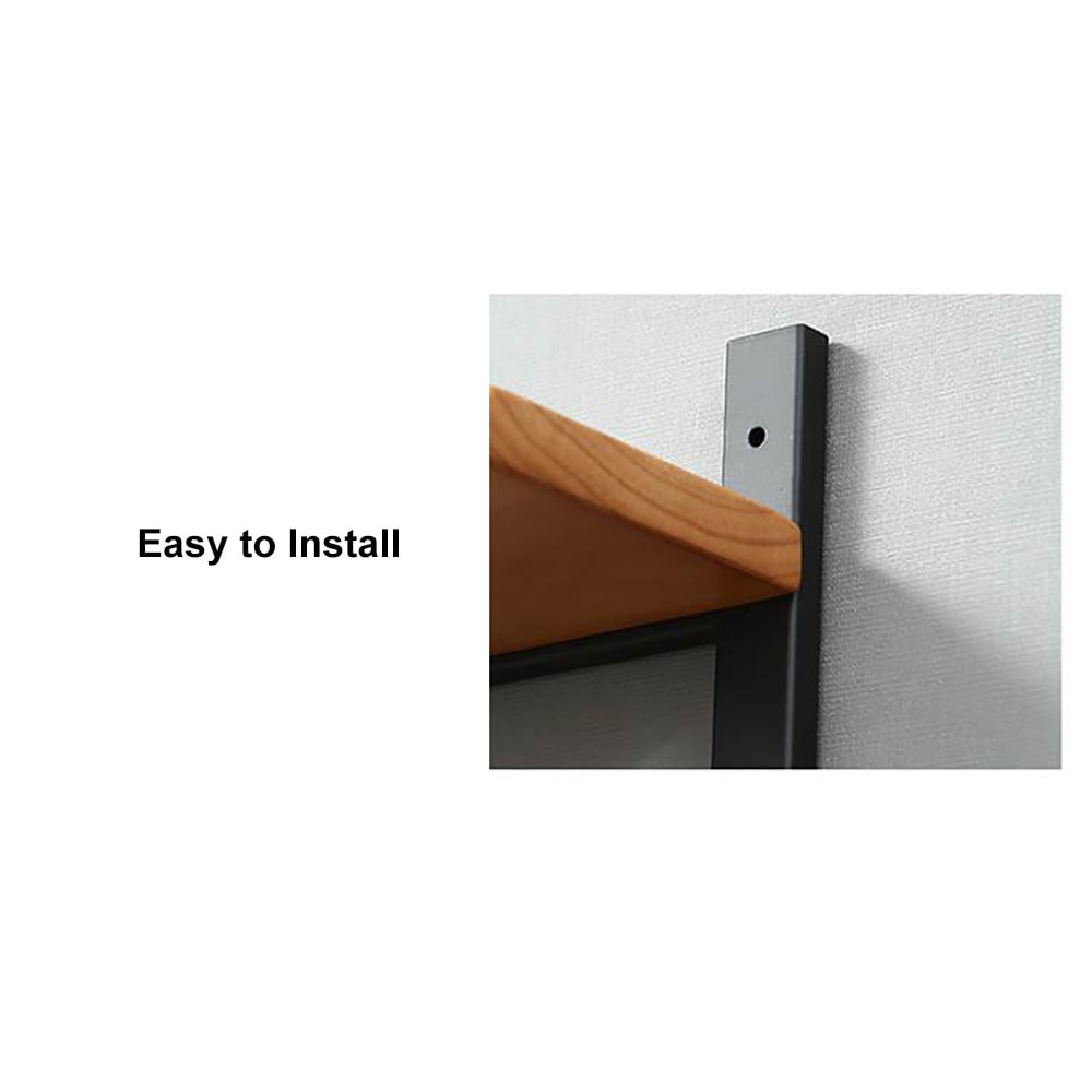 HMR - Modern Wall Mounted Wood Wine Rack 4-Bottle & 4 Wine Glass Rack Stemware Holder Rack