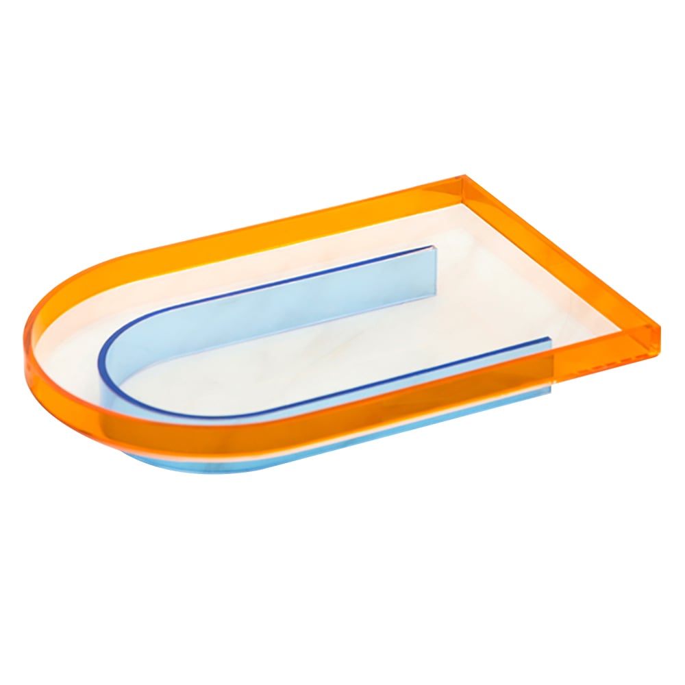 HMR - Modern Clear Acrylic Serving Tray Novelty Decorative Tray