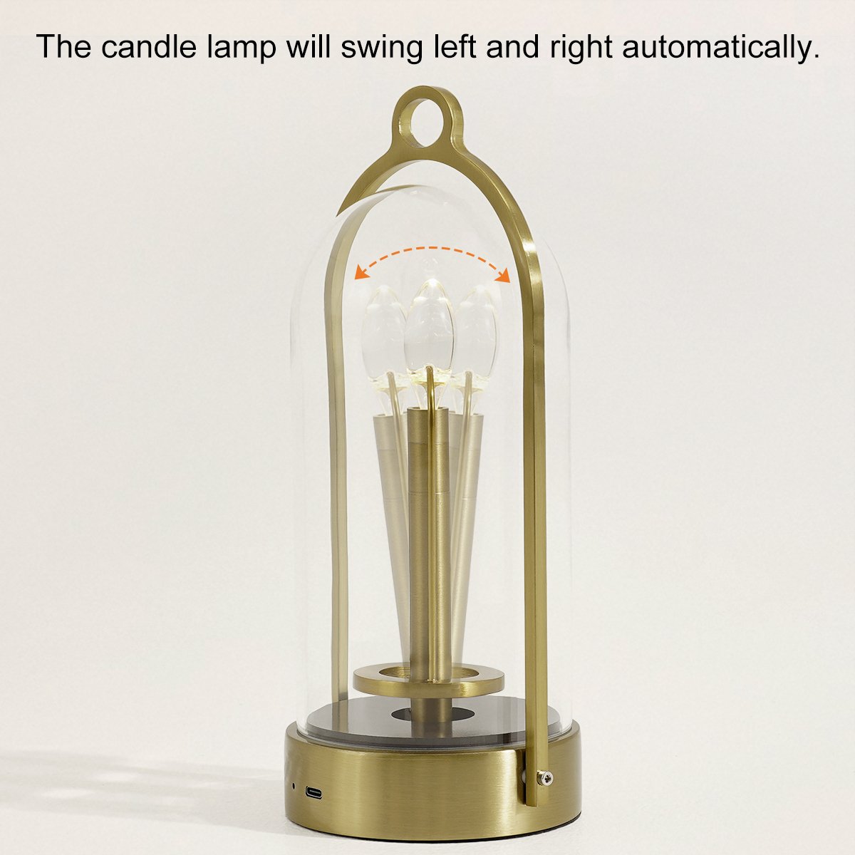 HMR - 2500mAh Bronze Gold Portable LED Cordless Table Lamp Dimmable Rechargeable Night Light