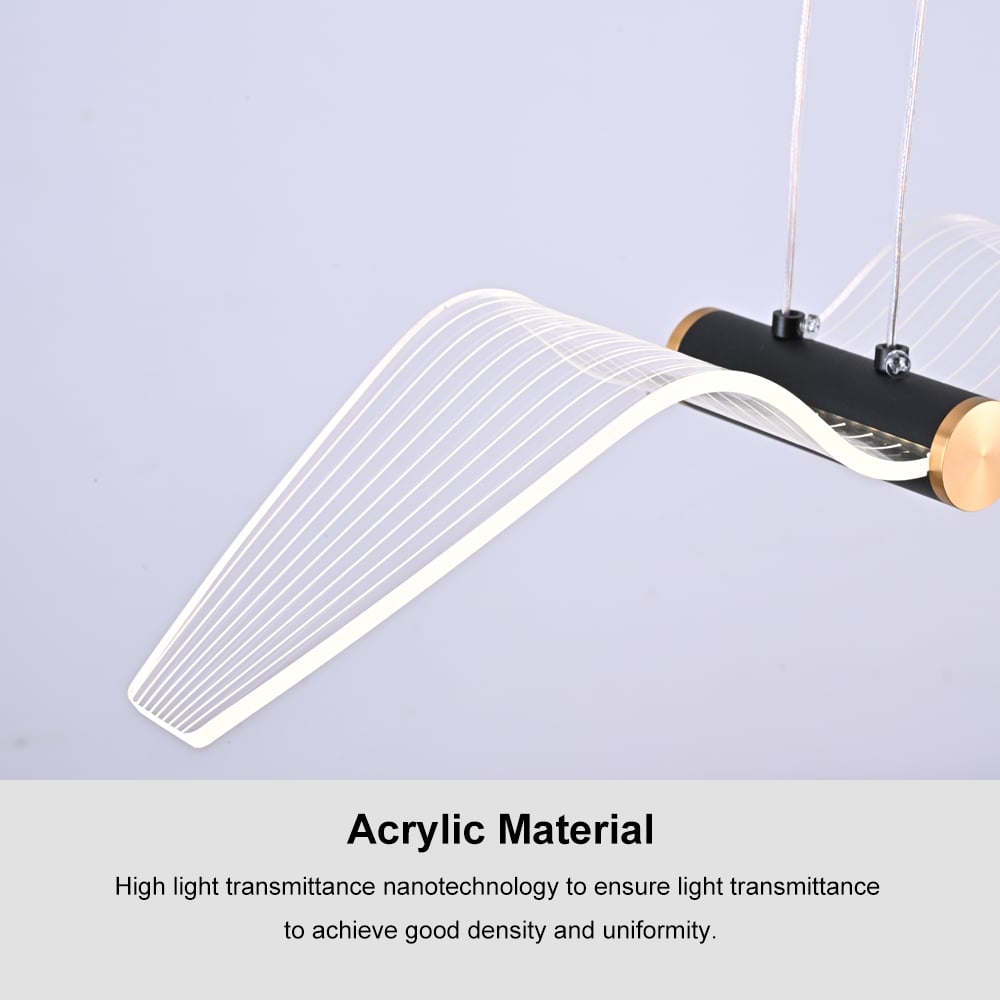 HMR - 5-Lights Seagull Acrylic Modern Pendant Kitchen Island Lighting for Dining Room