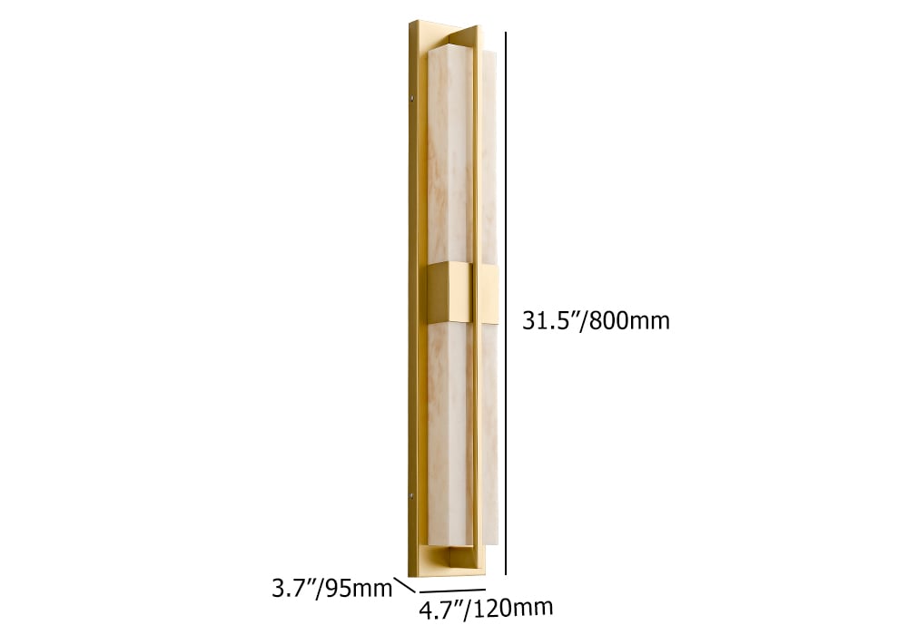 HMR - 31" Gold LED Outdoor Wall Lighting Modern Waterproof IP65 Outside Wall Sconce for House