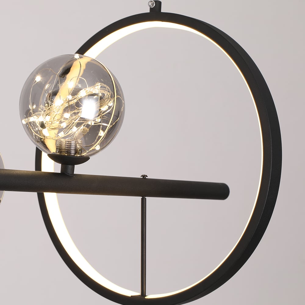 HMR - Modern Kitchen Island Light with Glass Globe Shade Ceiling Pendant Lights