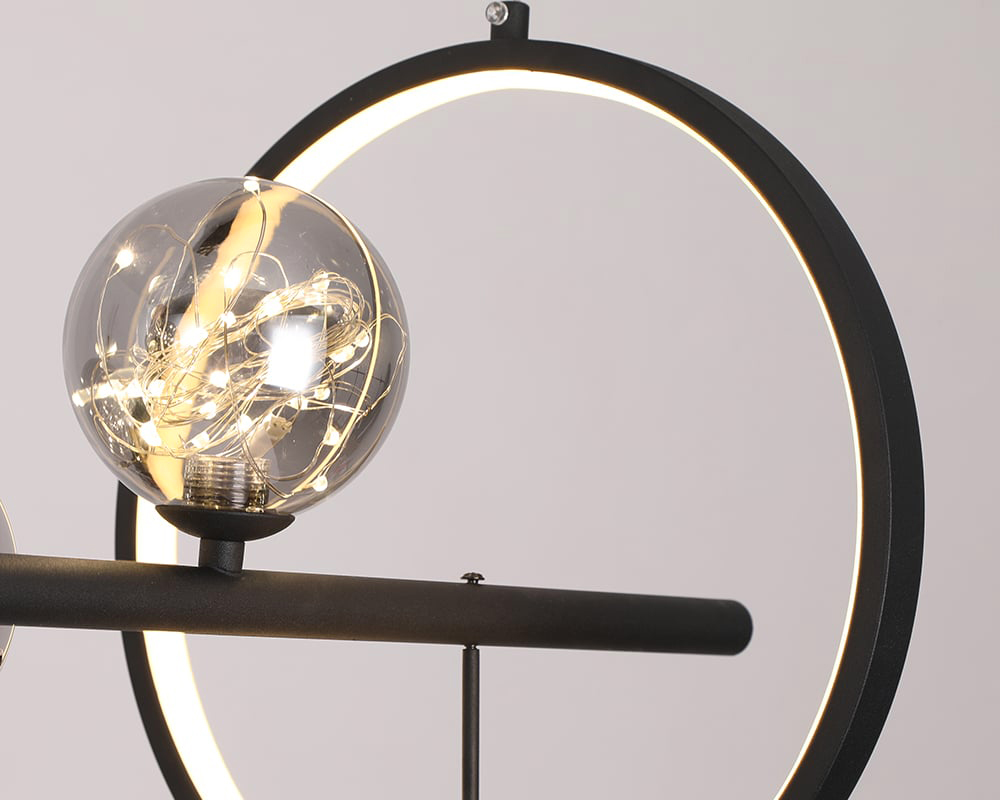 HMR - Modern Kitchen Island Light with Glass Globe Shade Ceiling Pendant Lights