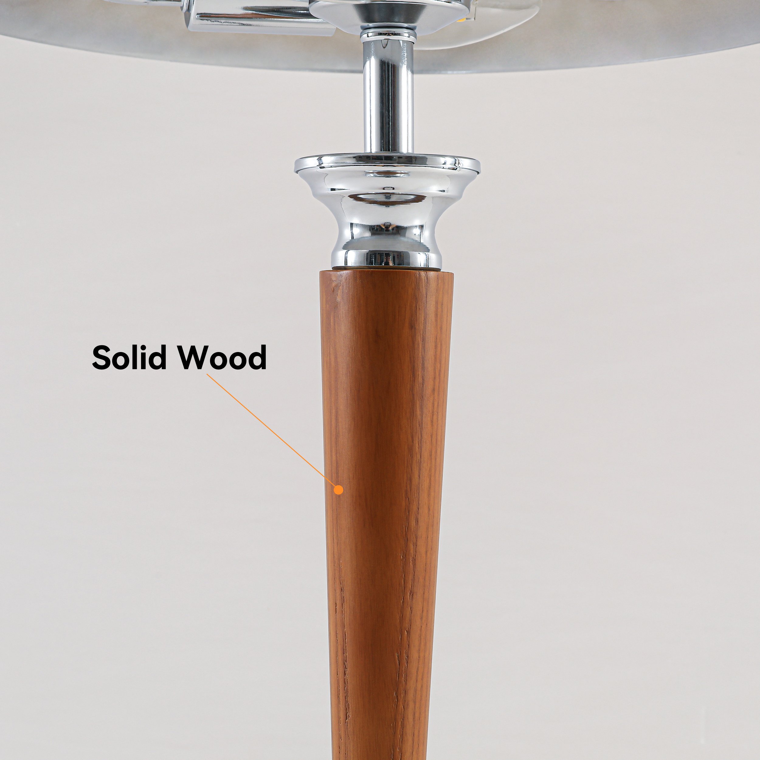HMR - Mid Century Vintage Metal & Wood Table Lamp