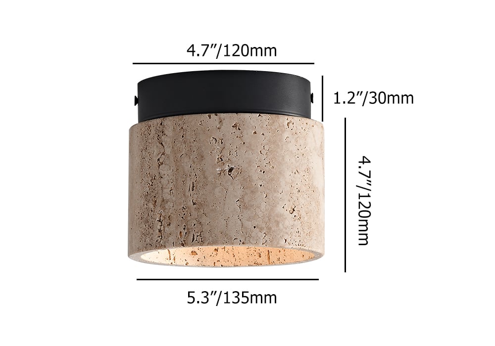 HMR - Travertine Hallway Modern Flush Mount LED Ceiling Light