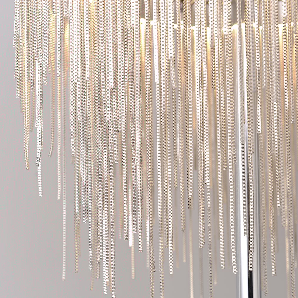 HMR - Postmodern Chrome LED Tassel Floor Lamp Home Decor Standing Lamp for Living Room