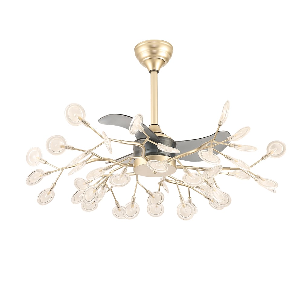 HMR - 37" Firefly Ceiling Fans with 42-Lights 6-Speed Reversible with Remote Control Decor