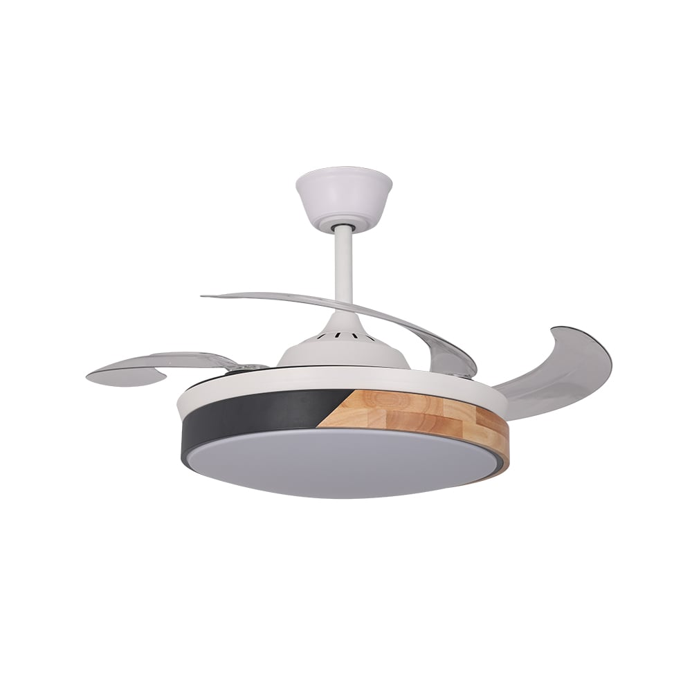 HMR - Nordic 42" LED Ceiling Fans Light 6-Speed Reversible Blades with Remote Control