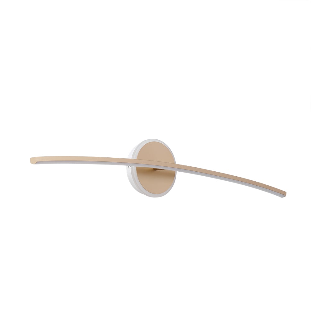 HMR - Gold Bathroom Vanity LED Wall Light Modern Wall Sconce with White Silicone Shade