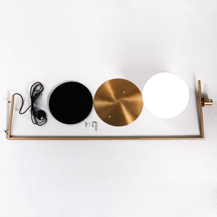 HMR - 63.8" Modern LED Brass 1-Light Floor Lamp White Glass Globe Shade Included