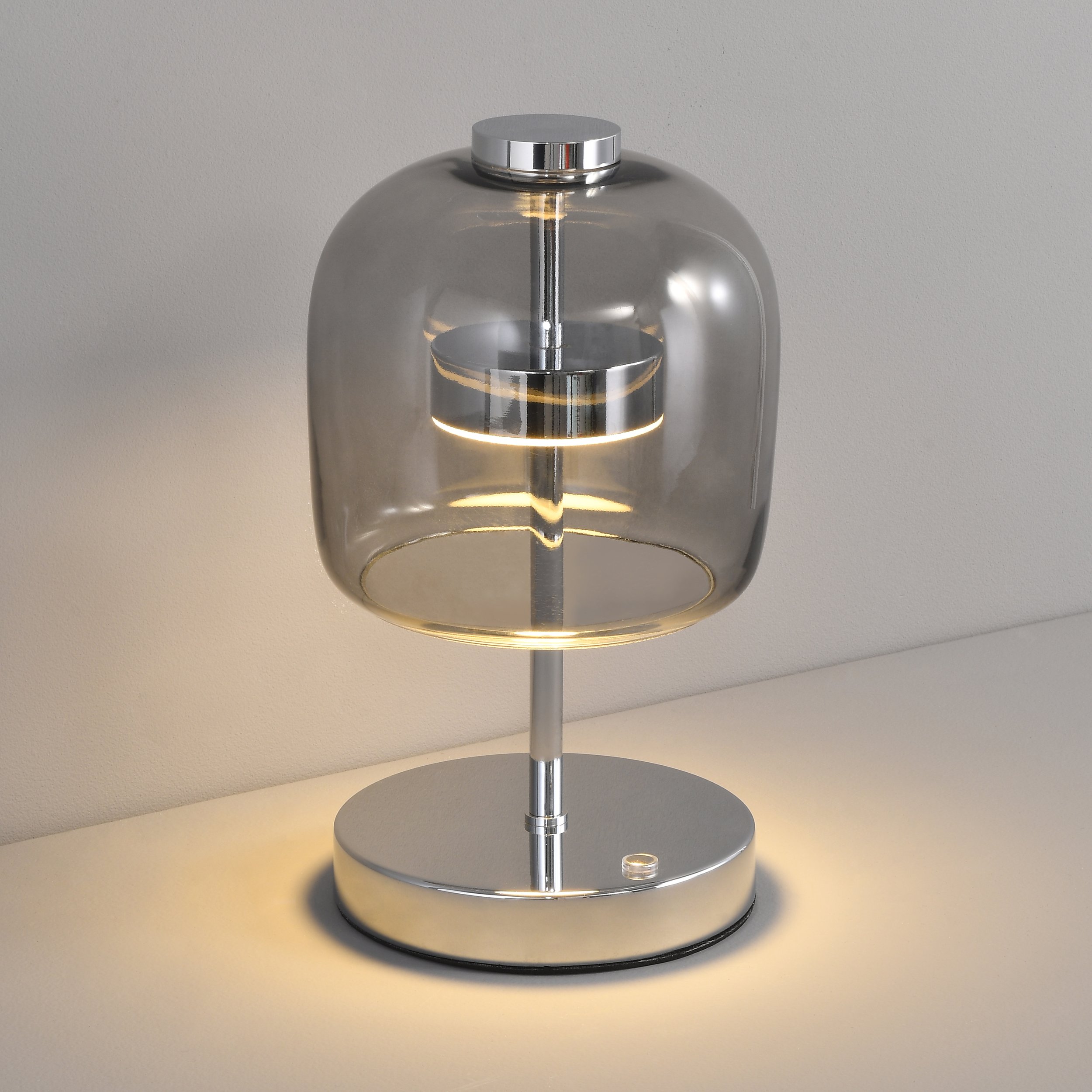 HMR - Modern Chrome 3-Color Light LED Table Lamp