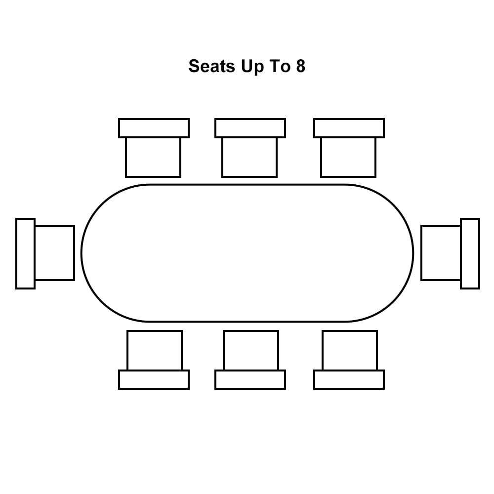 HMR Tintica Series Japandi Style Oval Wood Dining Table - Natural, 78.7" (Seats 6-8 People)
