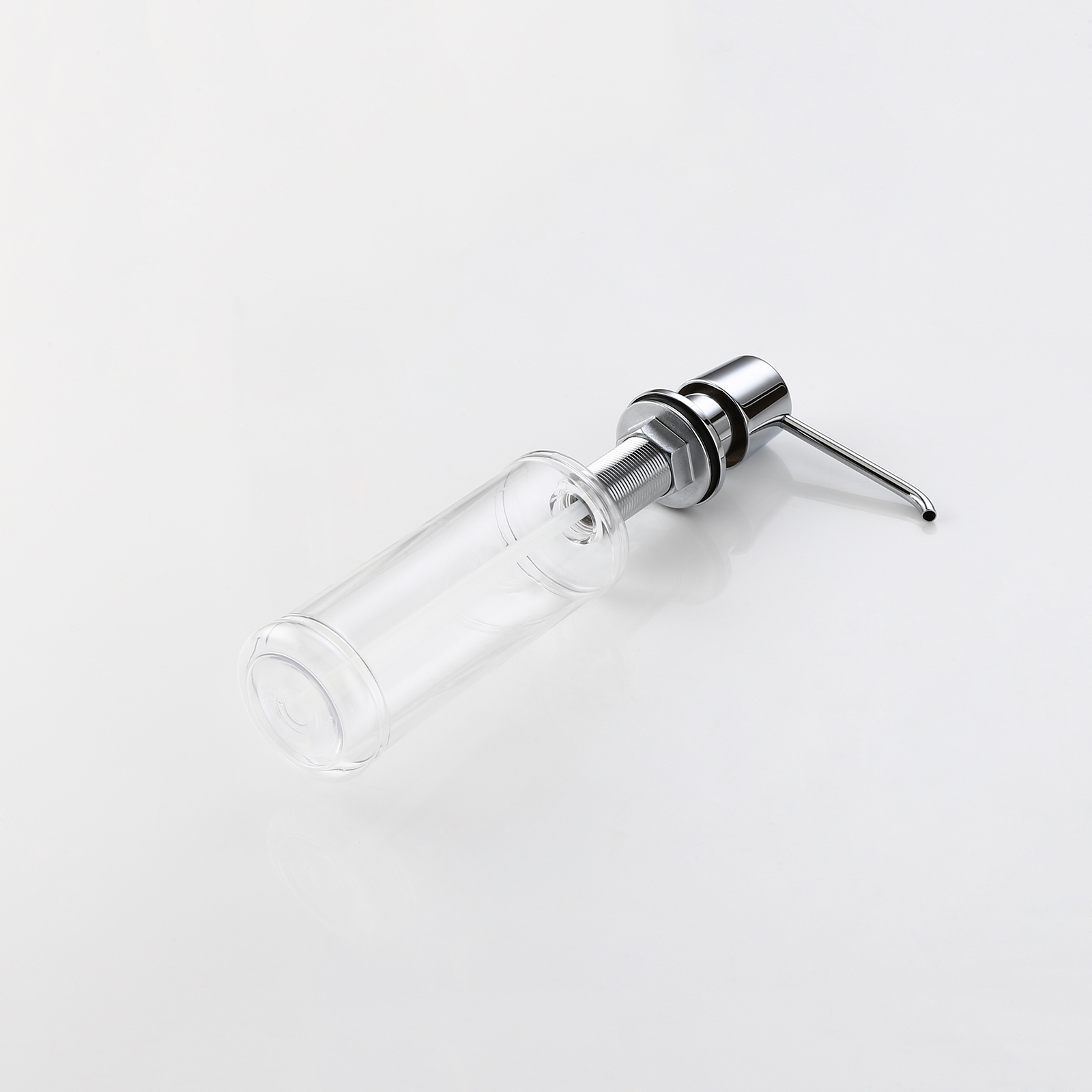 HMR - Modern Deck-Mount Soap Dispenser with Self-Priming Pump in Polished Chrome