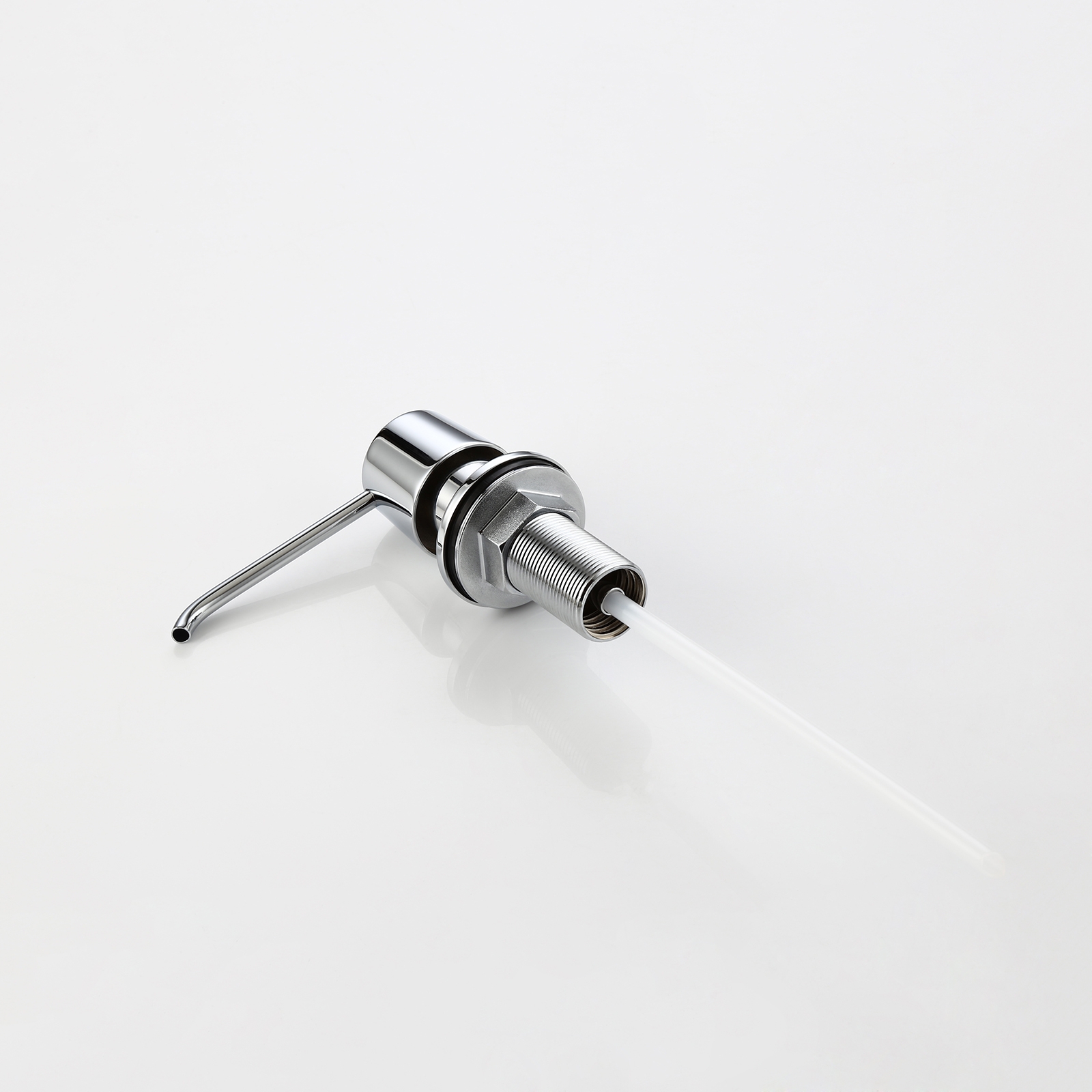 HMR - Modern Deck-Mount Soap Dispenser with Self-Priming Pump in Polished Chrome