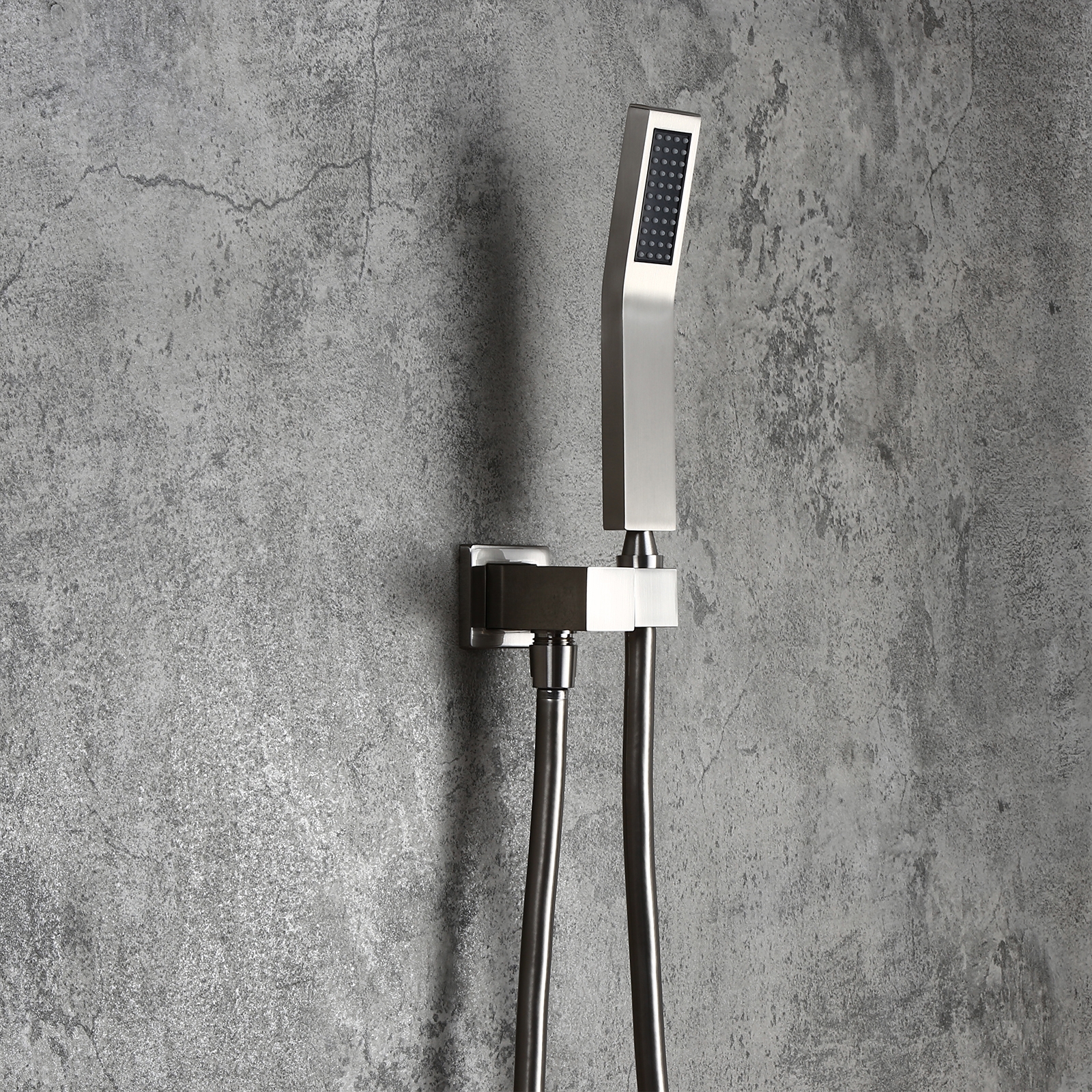 HMR - Ceiling Mount Shower System with Pressure Balance Valve and Trim in 12", Brushed Nickel