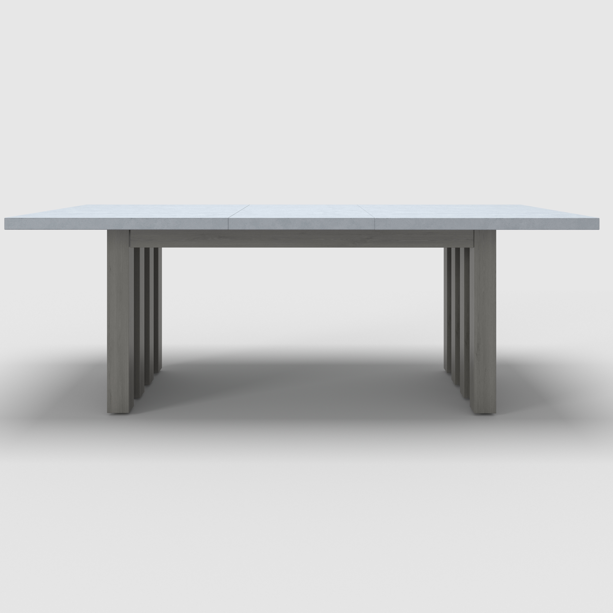 HMR - 7-Pieces Gray Aluminum Outdoor Patio Dining Set with Extendable Table and Woven Armchair