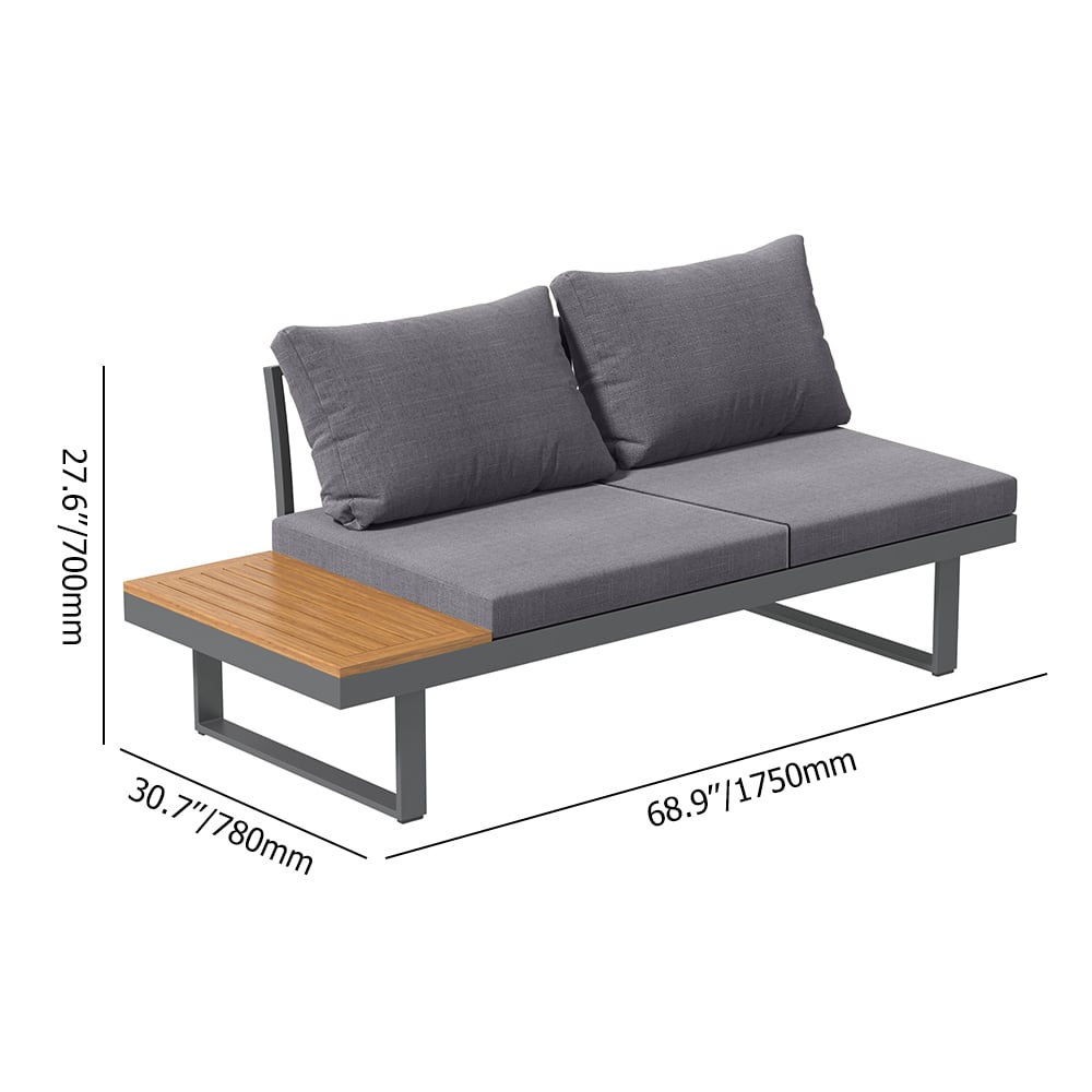 HMR - 4 Seater Sectional Sofa Set with Cushion and Side Table