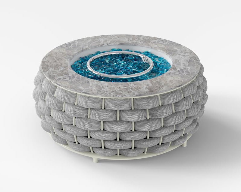 HMR - Tatta Weave Round Smokeless Outdoor Fire Pit