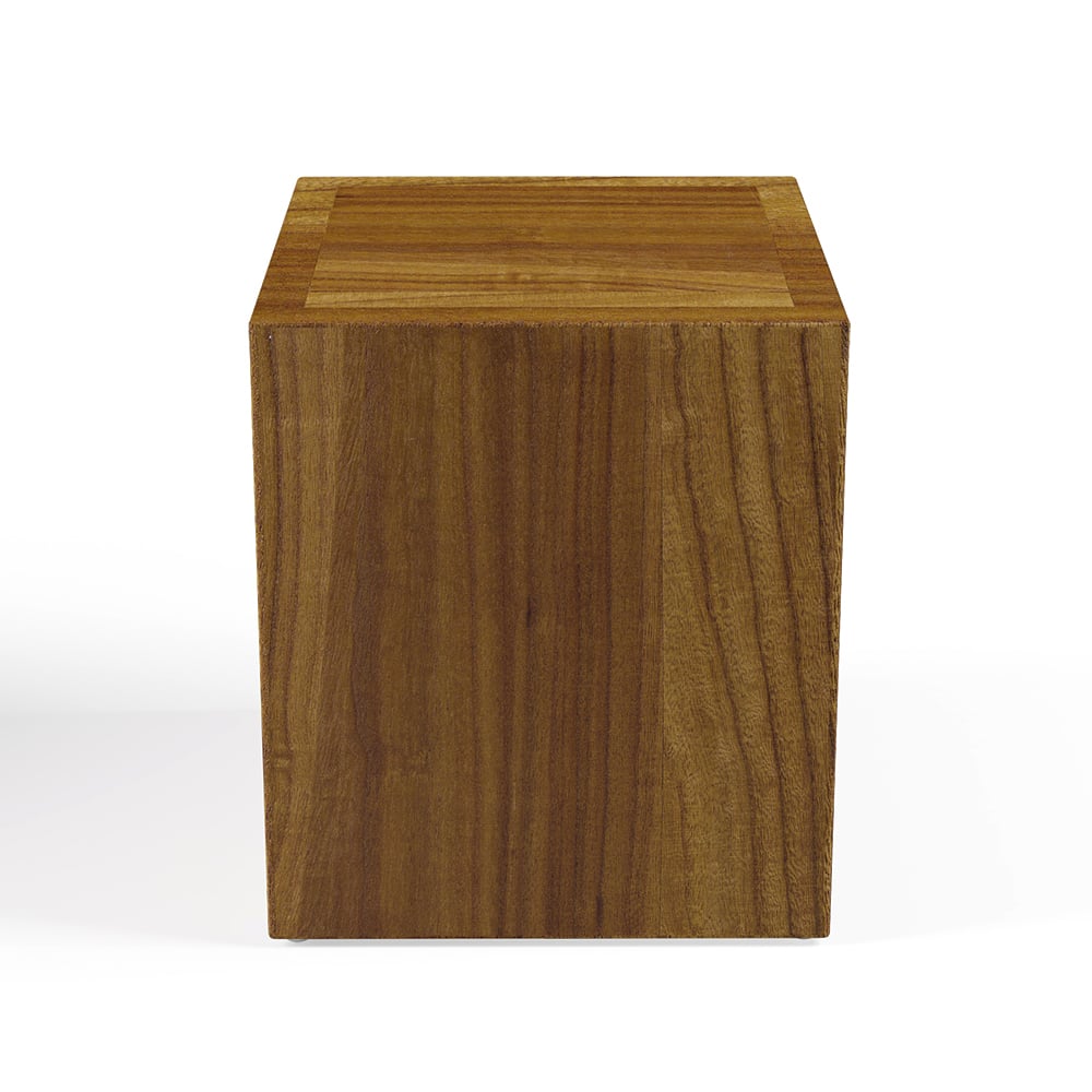 HMR - 2-Pieces Rustic Round & Rectangle Teak Wood Outdoor Coffee Table Set in Natural