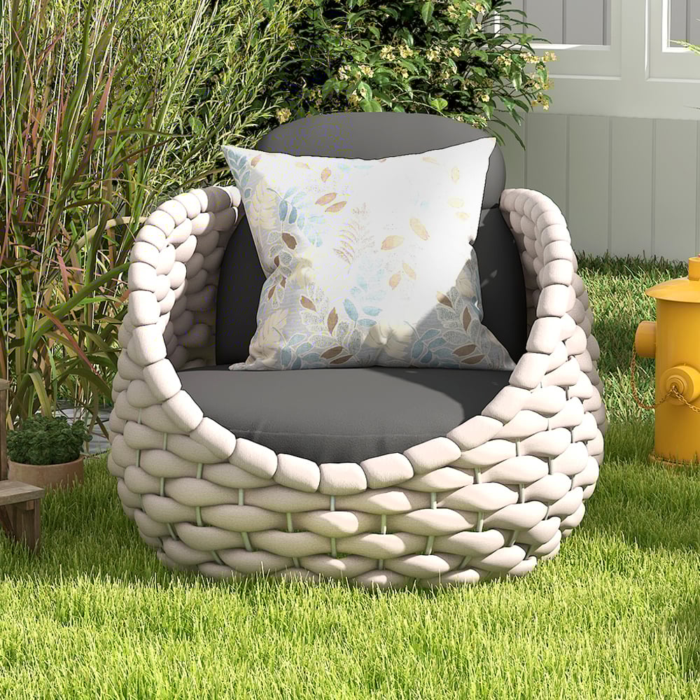 HMR Tatta 3-Pieces Winter Outdoor Smokeless Fire Pit Set with Chairs - Gray, With 2 Chairs, Fixed Base
