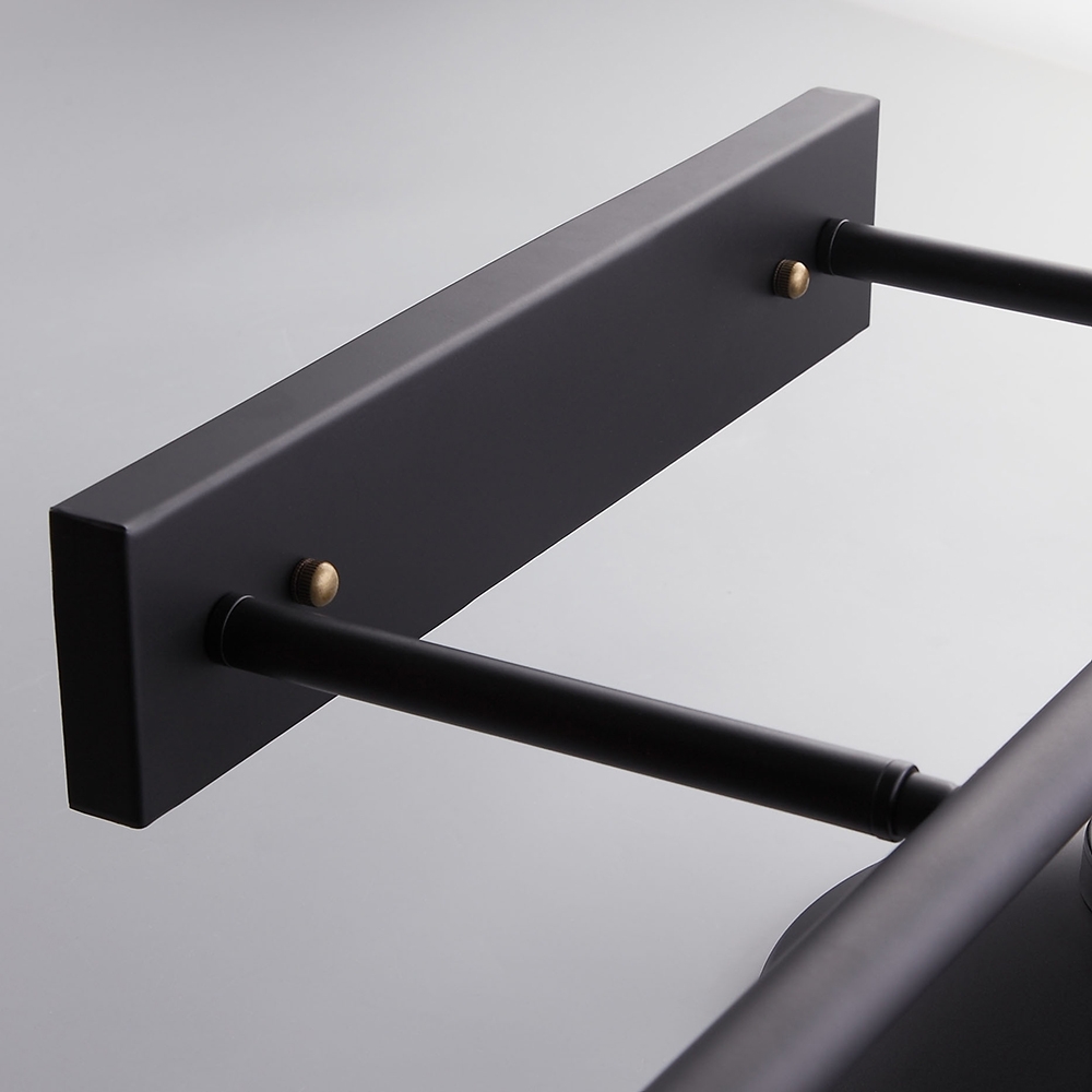 HMR - Saucer-Shaped Shade 3-Light Linear Wall Light in Black, Metal