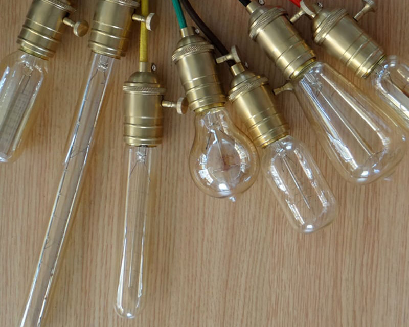 HMR Industrial Loft Mini Pendant 1-Light - Brass