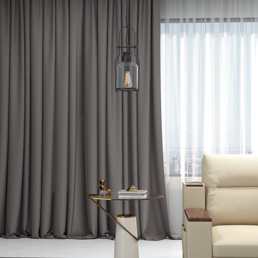 HMR - Inejar Industrial Metal and Glass Pendant Light in 1-Light, Rust