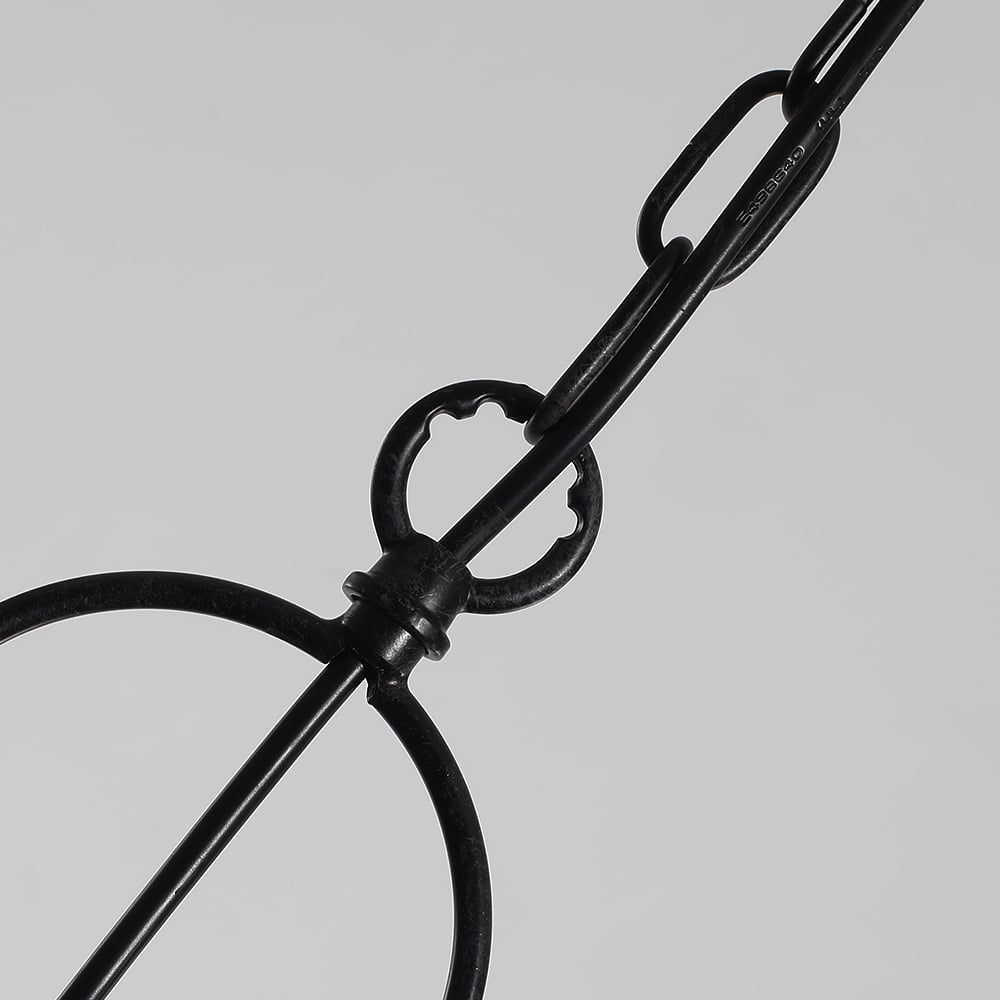 HMR - Inejar Industrial Metal and Glass Pendant Light in 1-Light, Rust