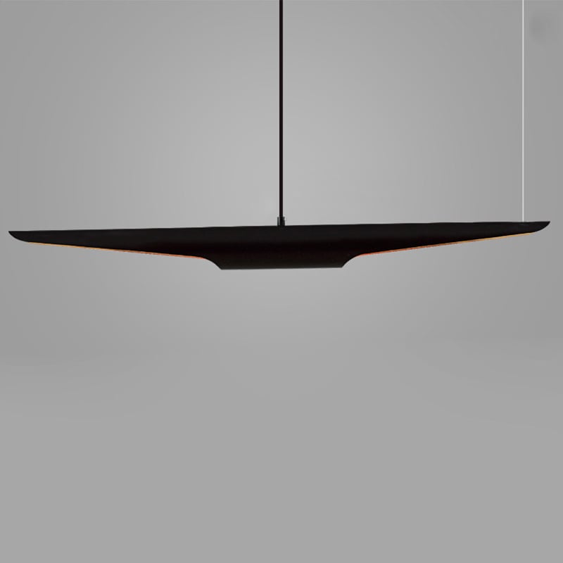 HMR - Modern 2-Light Freely Hanging Single Pendant Light in Black and Gold