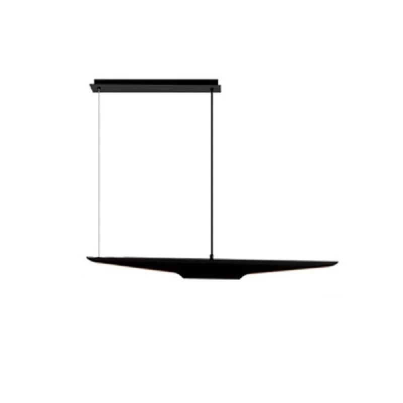 HMR - Modern 2-Light Freely Hanging Single Pendant Light in Black and Gold