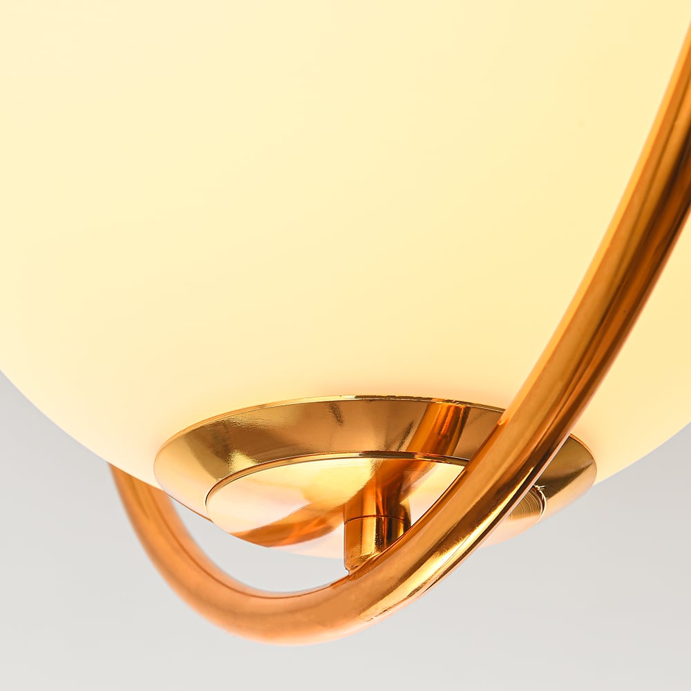HMR - Contemporary Minimalist Ring Glass Globe Pendant Light in Single