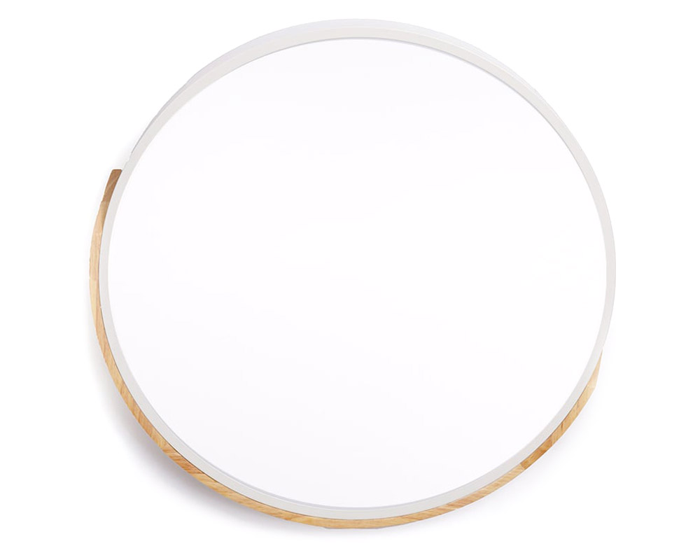 HMR Modern 20" Drum Flush Mount Ceiling Light - White Dimmable & Remote Control