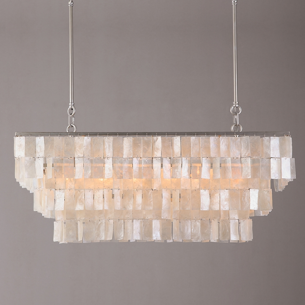 HMR - Elsa French Linear Shell Kitchen Island Light in 6-Light