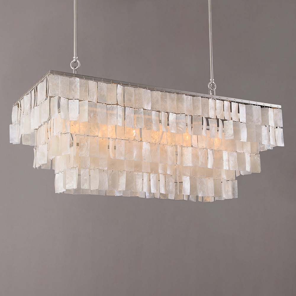 HMR - Elsa French Linear Shell Kitchen Island Light in 6-Light