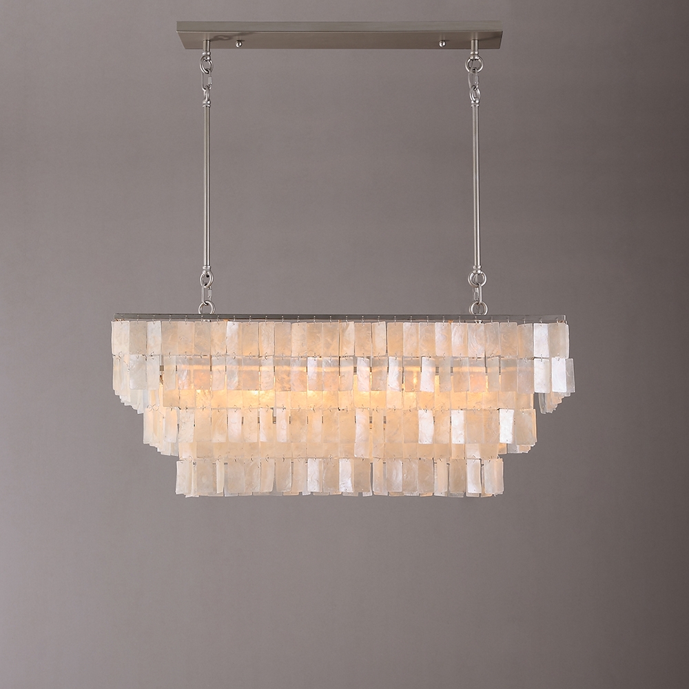 HMR - Elsa French Linear Shell Kitchen Island Light in 6-Light