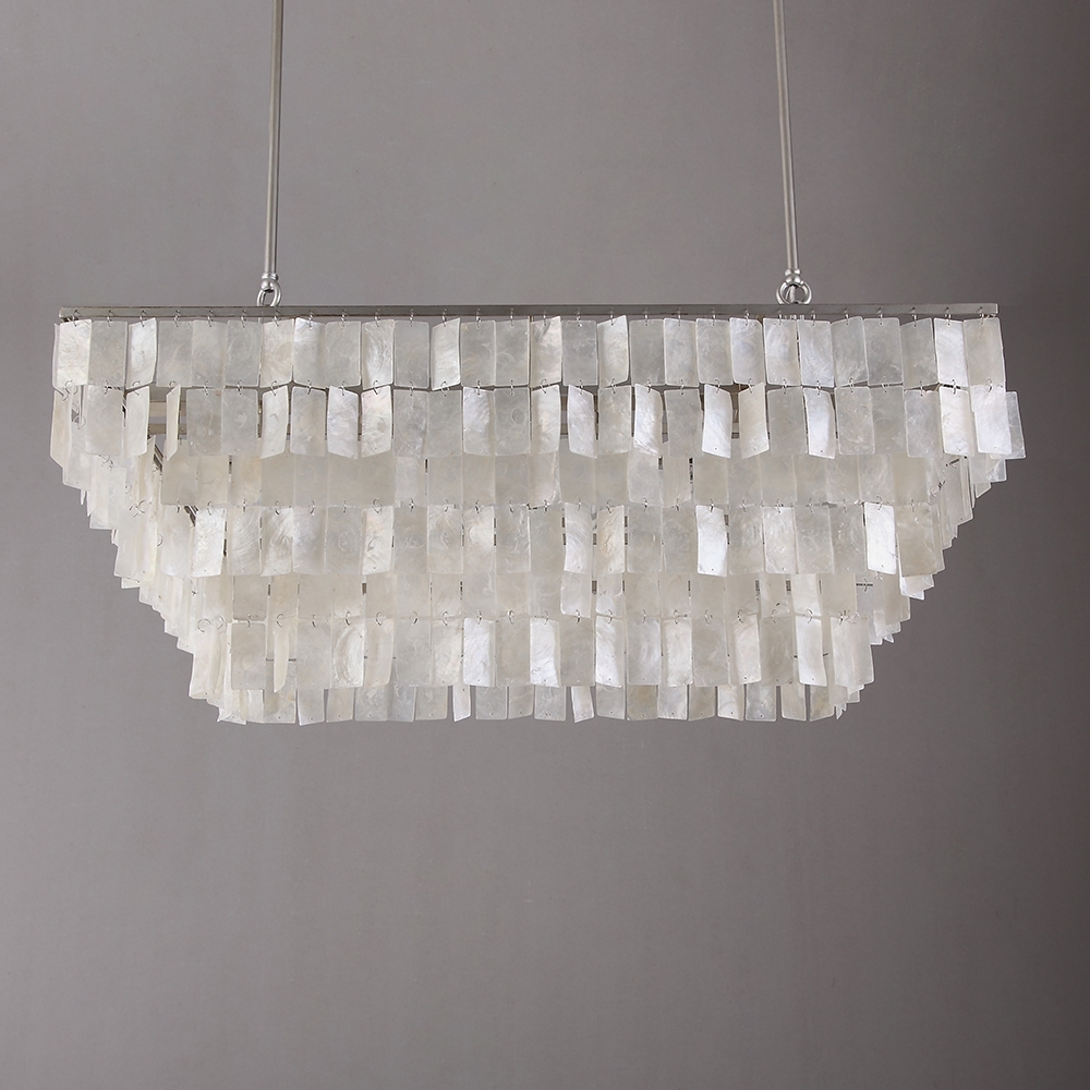 HMR - Elsa French Linear Shell Kitchen Island Light in 6-Light