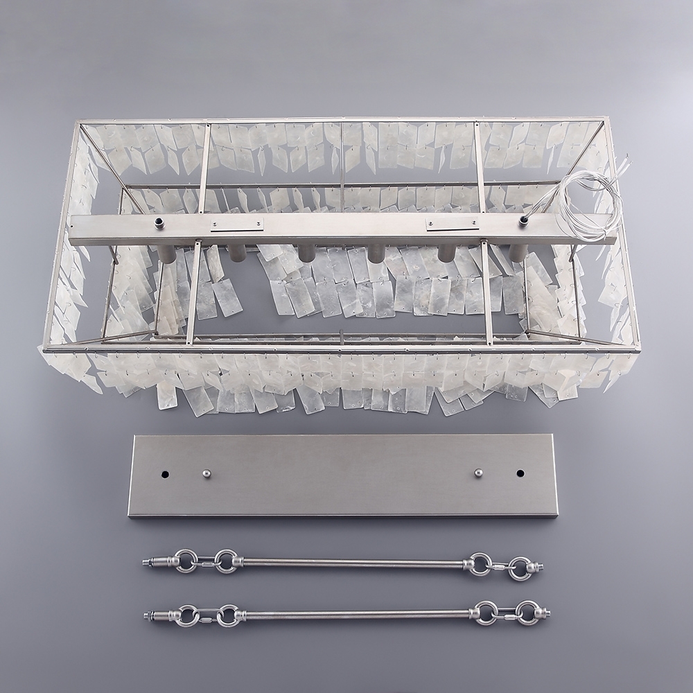 HMR - Elsa French Linear Shell Kitchen Island Light in 6-Light