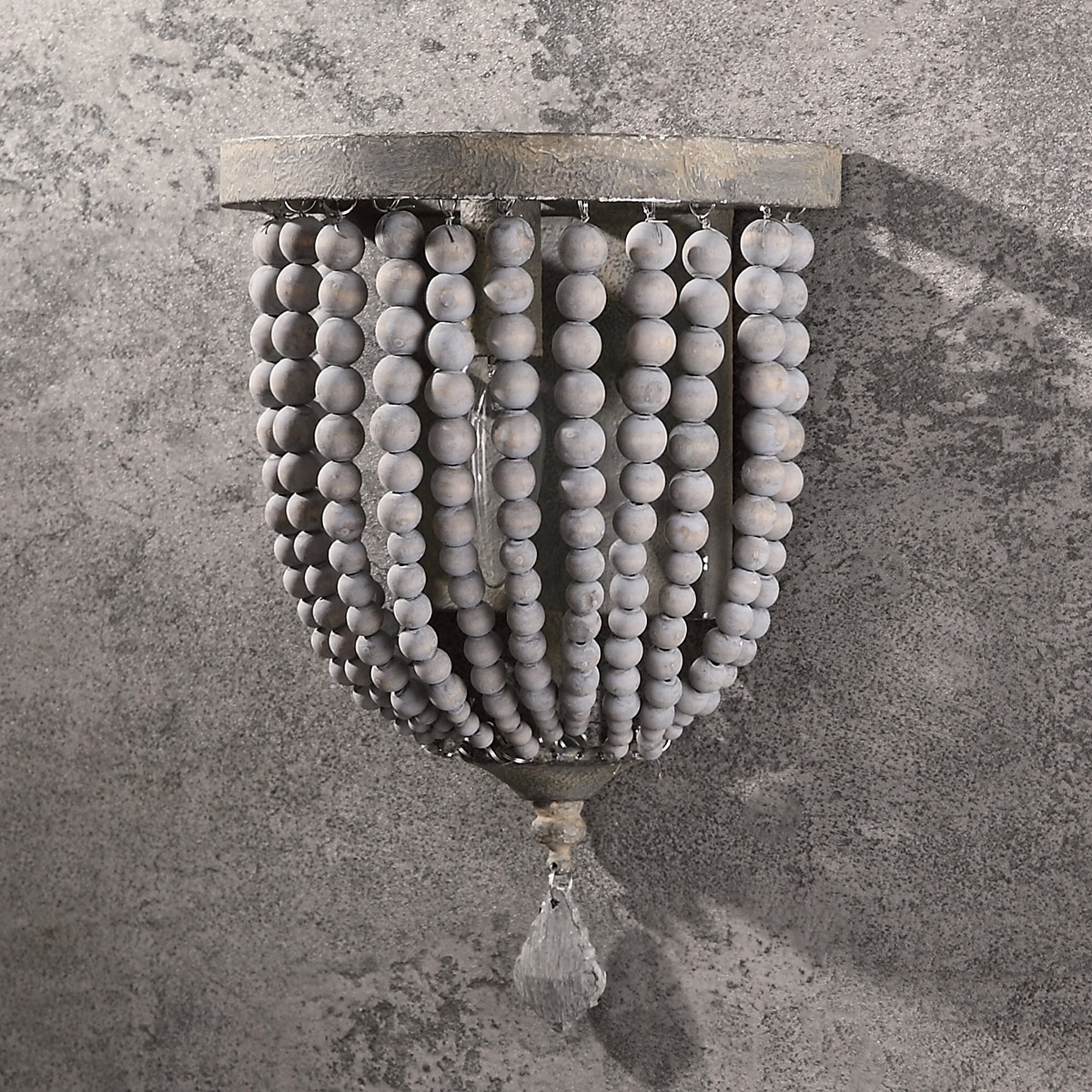 HMR - 1-Light Wall Sconce in Distressed Gray in Natural