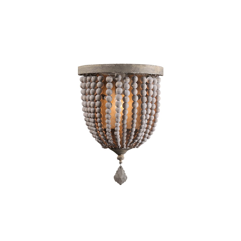 HMR - 1-Light Wall Sconce in Distressed Gray in Natural