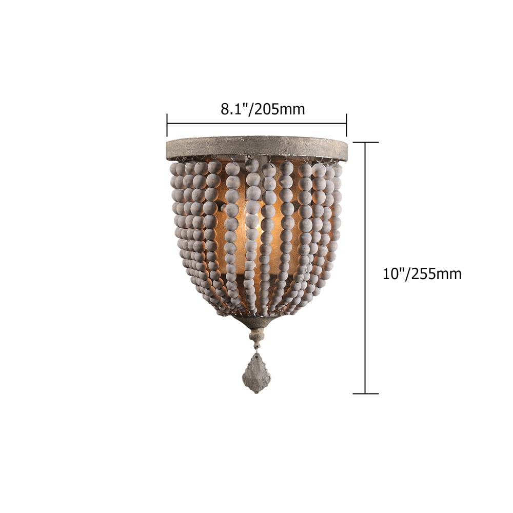 HMR - 1-Light Wall Sconce in Distressed Gray in Natural