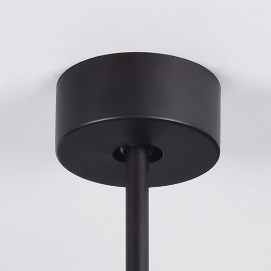 HMR - LED Ceiling Fan Light with 3 Blades and Remote Control in 52" L, Glass, Black and Walnut