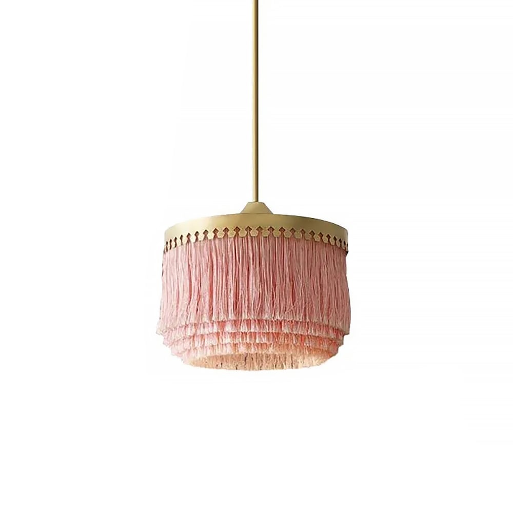 HMR - Modern Stylish 1-LightTassel Pendant Light in Pink