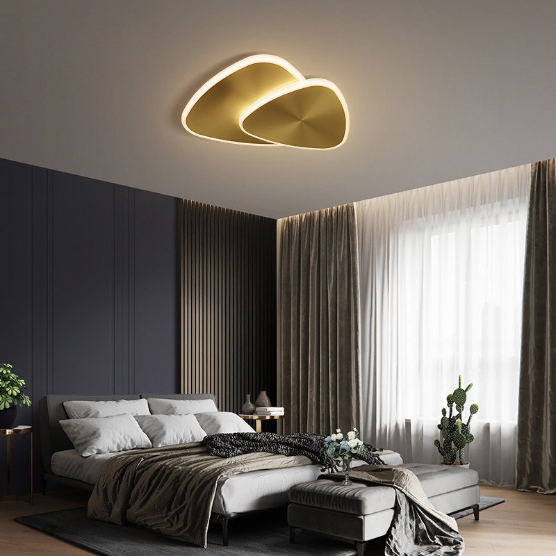 HMR - Flush Mount Light Irregular Shape in Gold, Brass
