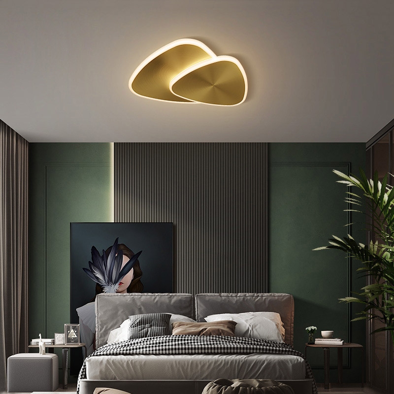 HMR - Flush Mount Light Irregular Shape in Gold, Brass