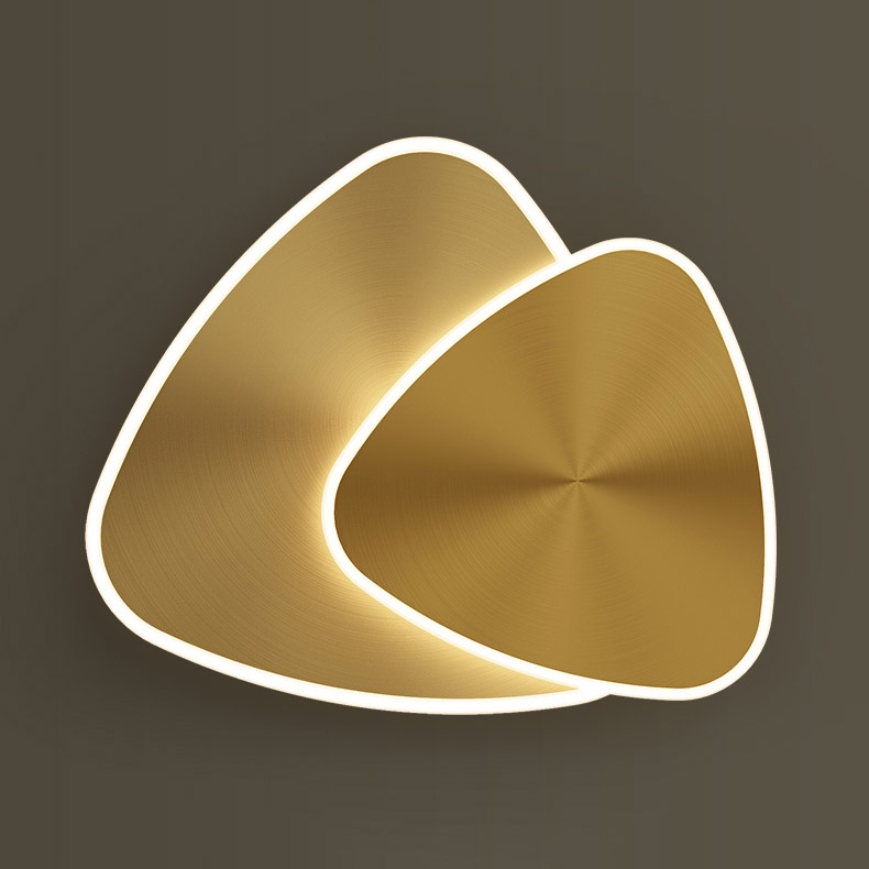 HMR - Flush Mount Light Irregular Shape in Gold, Brass