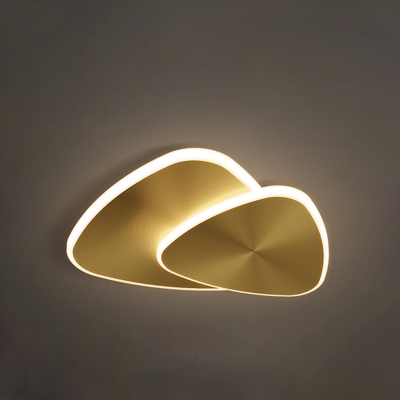 HMR - Flush Mount Light Irregular Shape in Gold, Brass