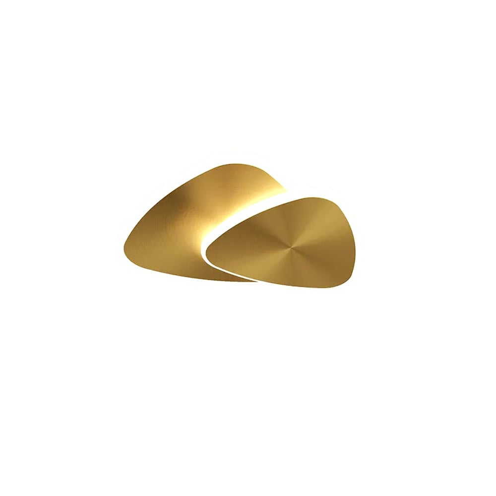 HMR - Flush Mount Light Irregular Shape in Gold, Brass