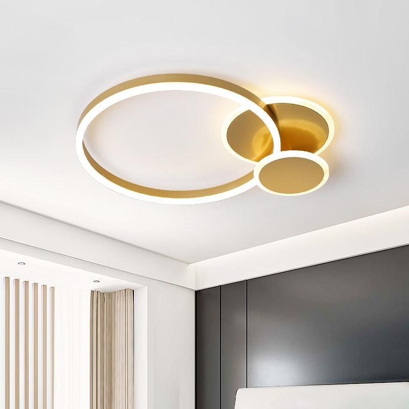 HMR - Flush Mount Light Round LED Light in Gold